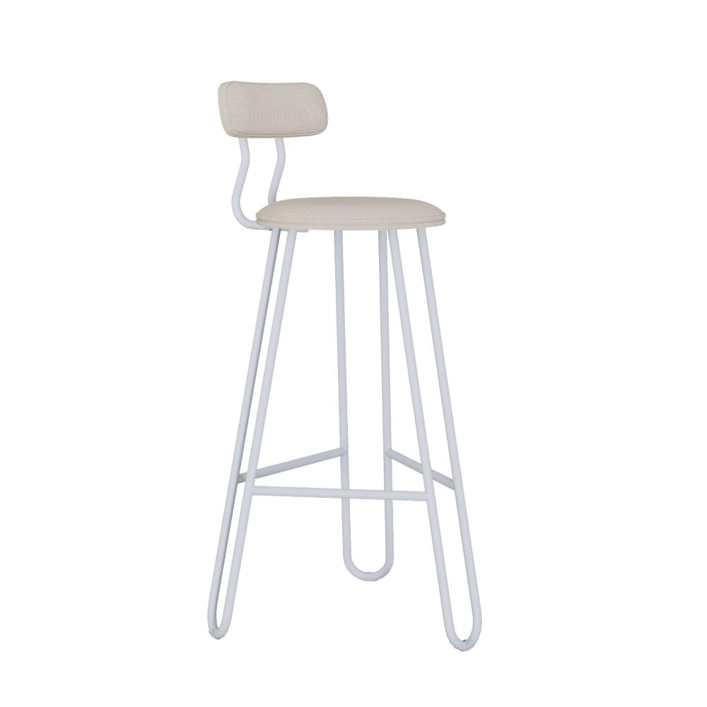 Conjunto 4 Banquetas Alta Ginger Com Encosto