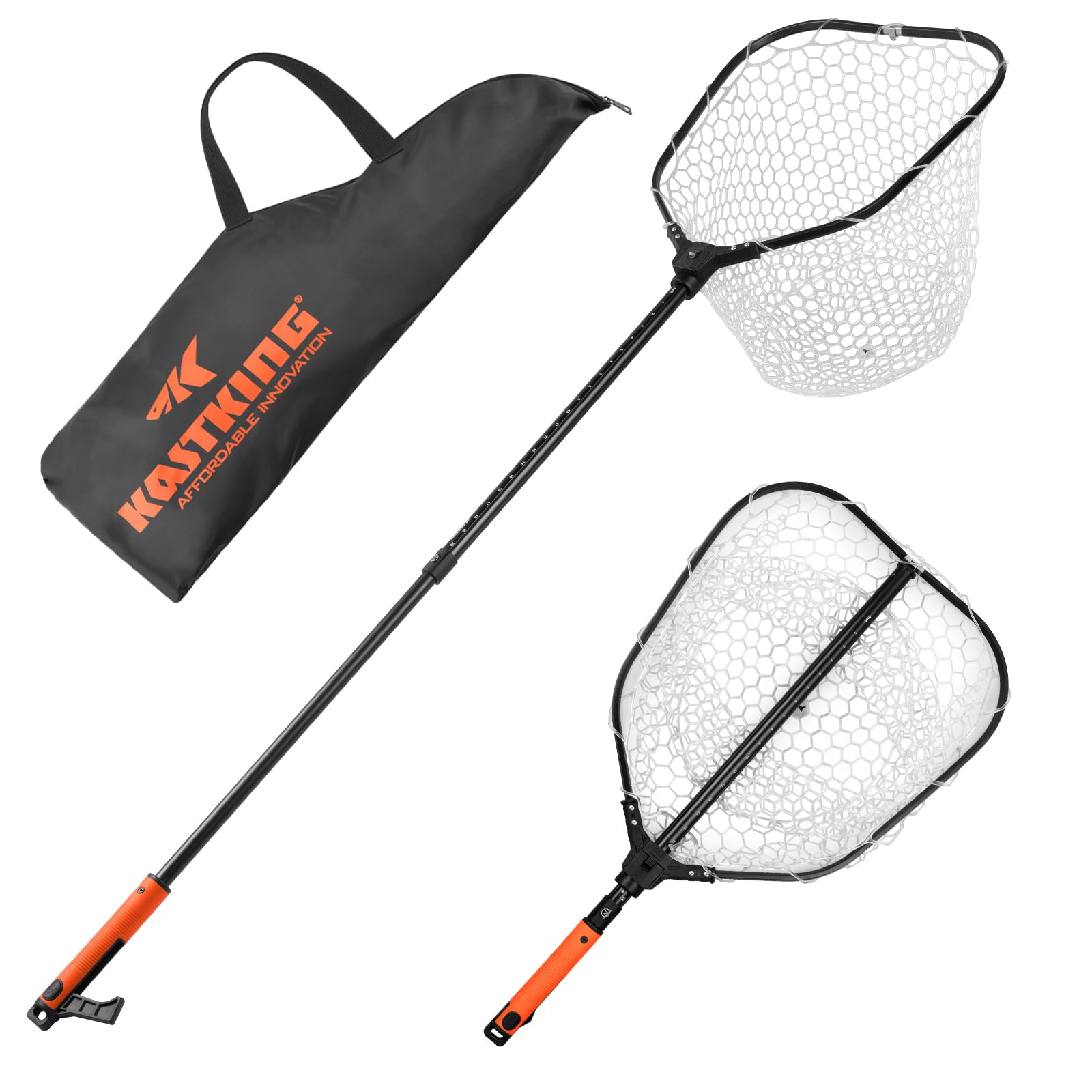 Rede De Pesca Kastking Brutus Dobrável Com Gancho De Barco Orange Tpr