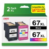 Cartuchos De Tinta Lemero Utrust 67xl 67 Remanufaturados Para Hp