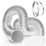 Duto De Ventilação Vivosun 25 Pés E 8 Polegadas De Alumínio Flex Air Com Braçadeiras