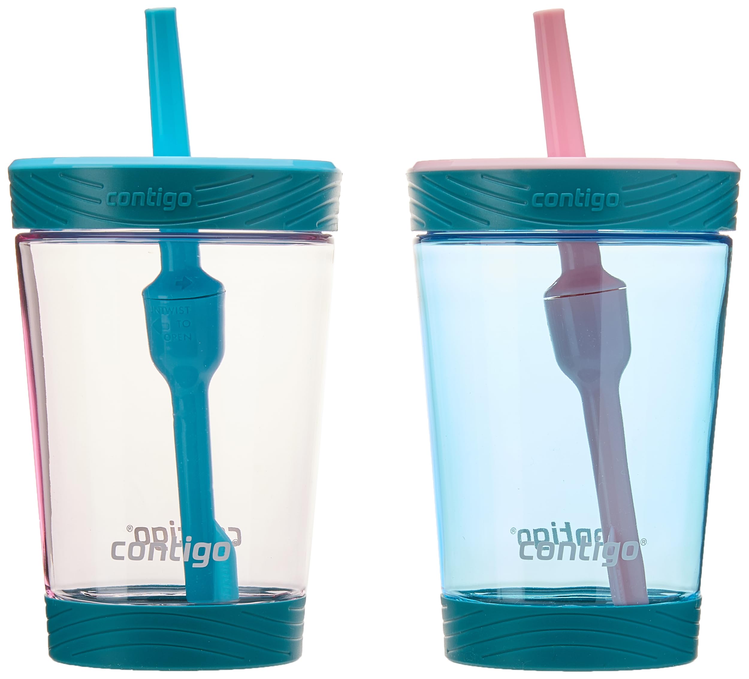 Tumbler Contigo Kids, À Prova De Derramamento, 400 Ml, Sem Bpa, Pacote Com 2 Unidades