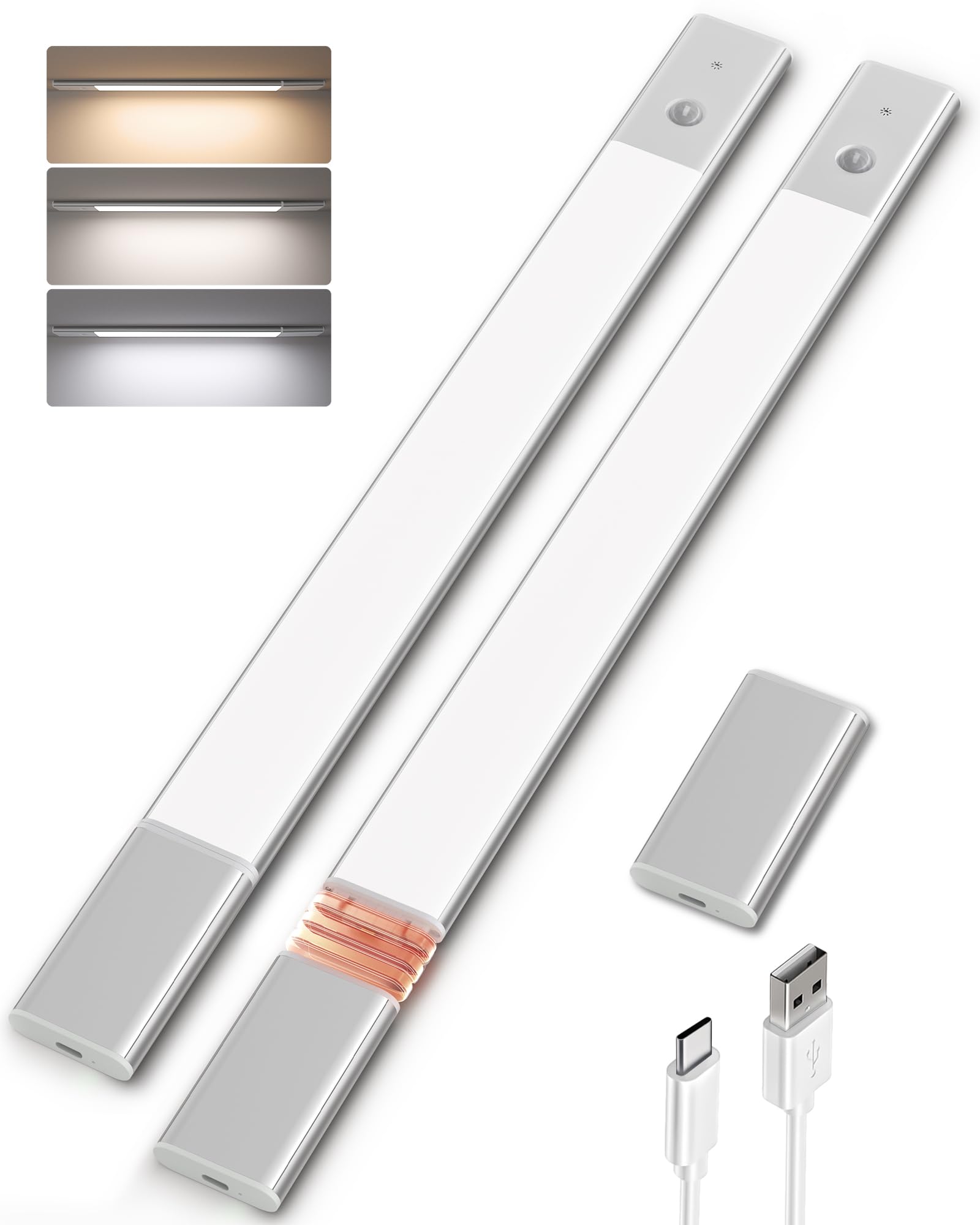 Luz De Sensor De Movimento Ezvalo Under Cabinet 76 Leds 2200mah
