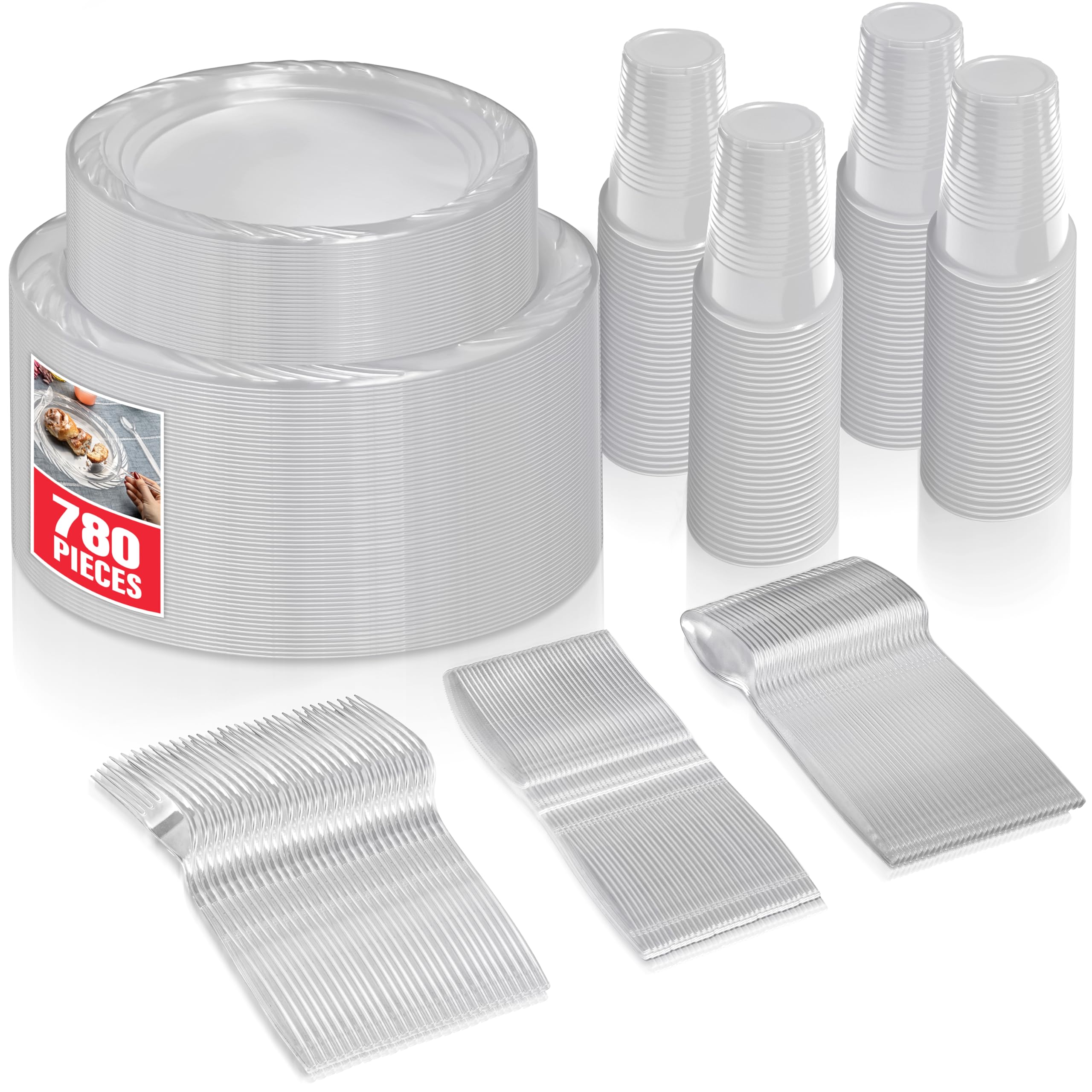 Conjunto De Louças Descartáveis Stock Your Home 780 Peças