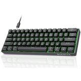 Teclado Mecânico Dierya Dk61se 61 Teclas Com Interruptores Azuis