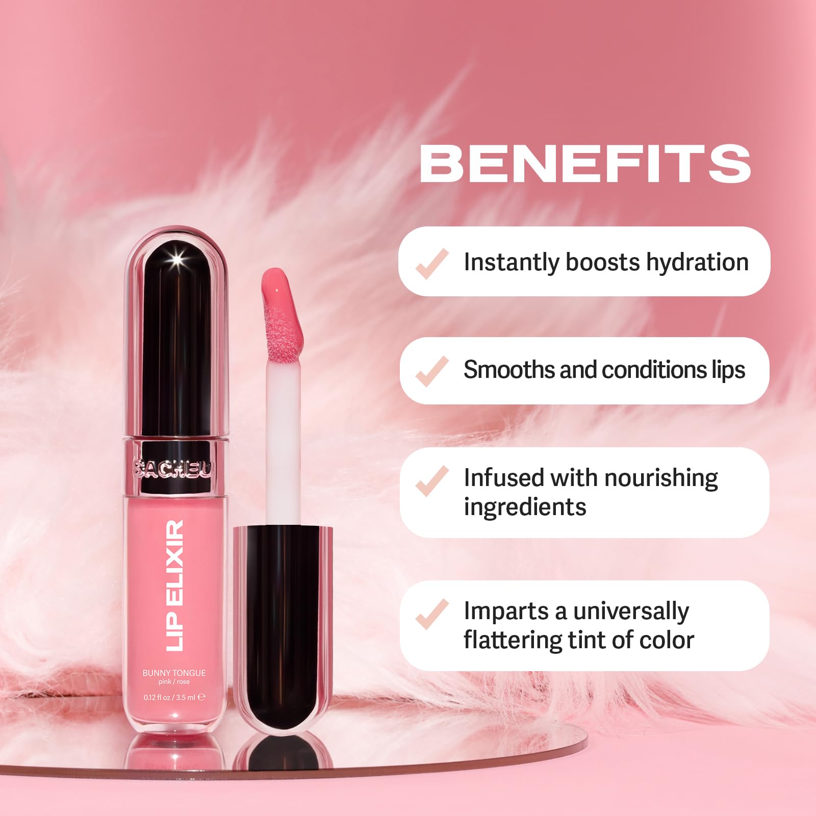 Brilho Labial Sacheu Lip Elixir Nutritivo E Hidratante Para Língua