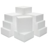 Pacote De 12 Blocos De Espuma Juvale Para Artesanato, 10 X 10 X 5 Cm, Brancos