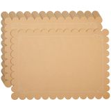 Pacote De 100 Jogos Americanos Descartáveis De Papel Kraft Recortado