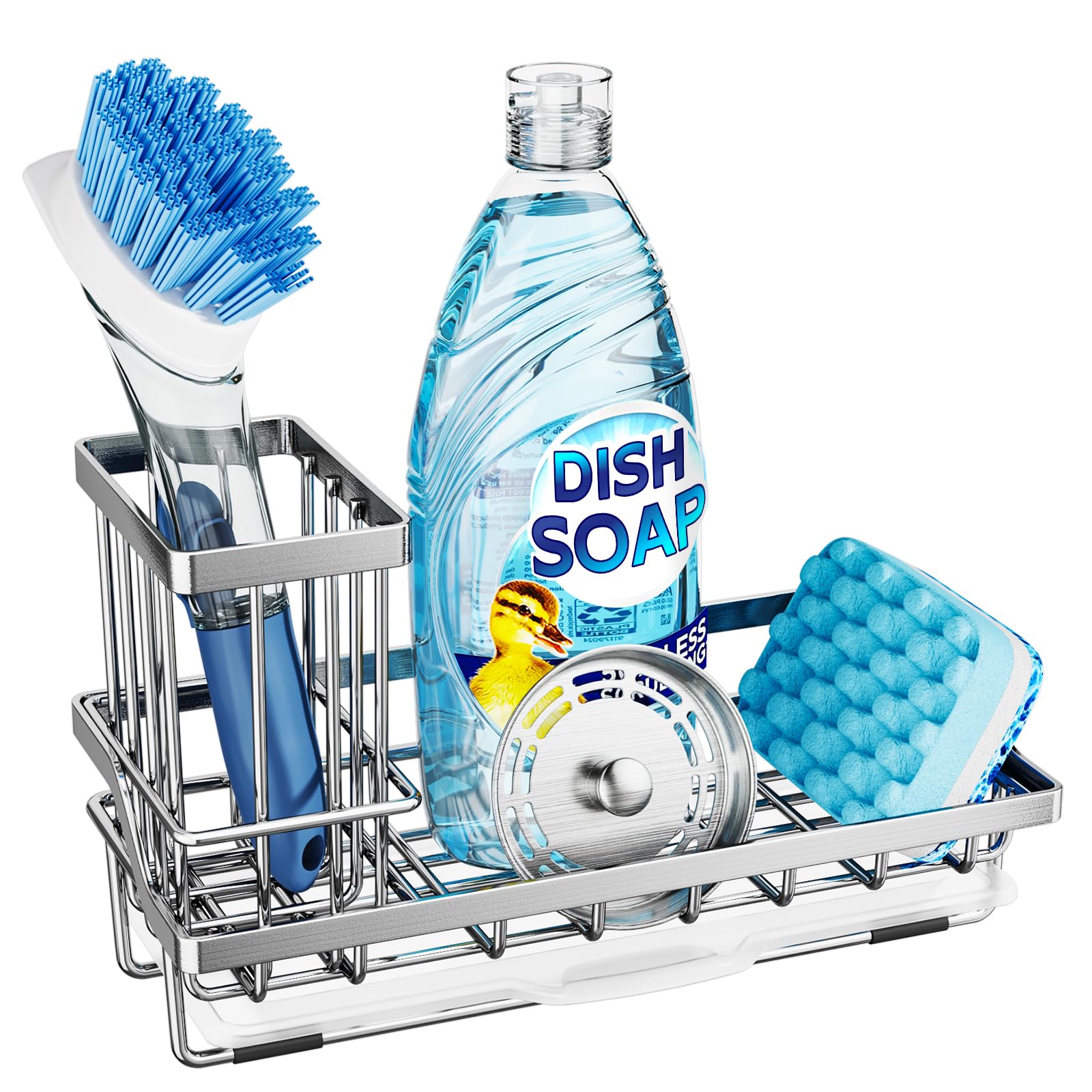 Suporte De Esponja De Cozinha Sink Caddy Consumest Em Aço Inoxidável