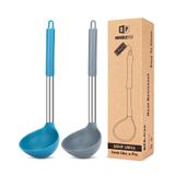 Pacote Ladle Spoon Bundlepro Com 2 Silicone De Alta Resistência Ao Calor