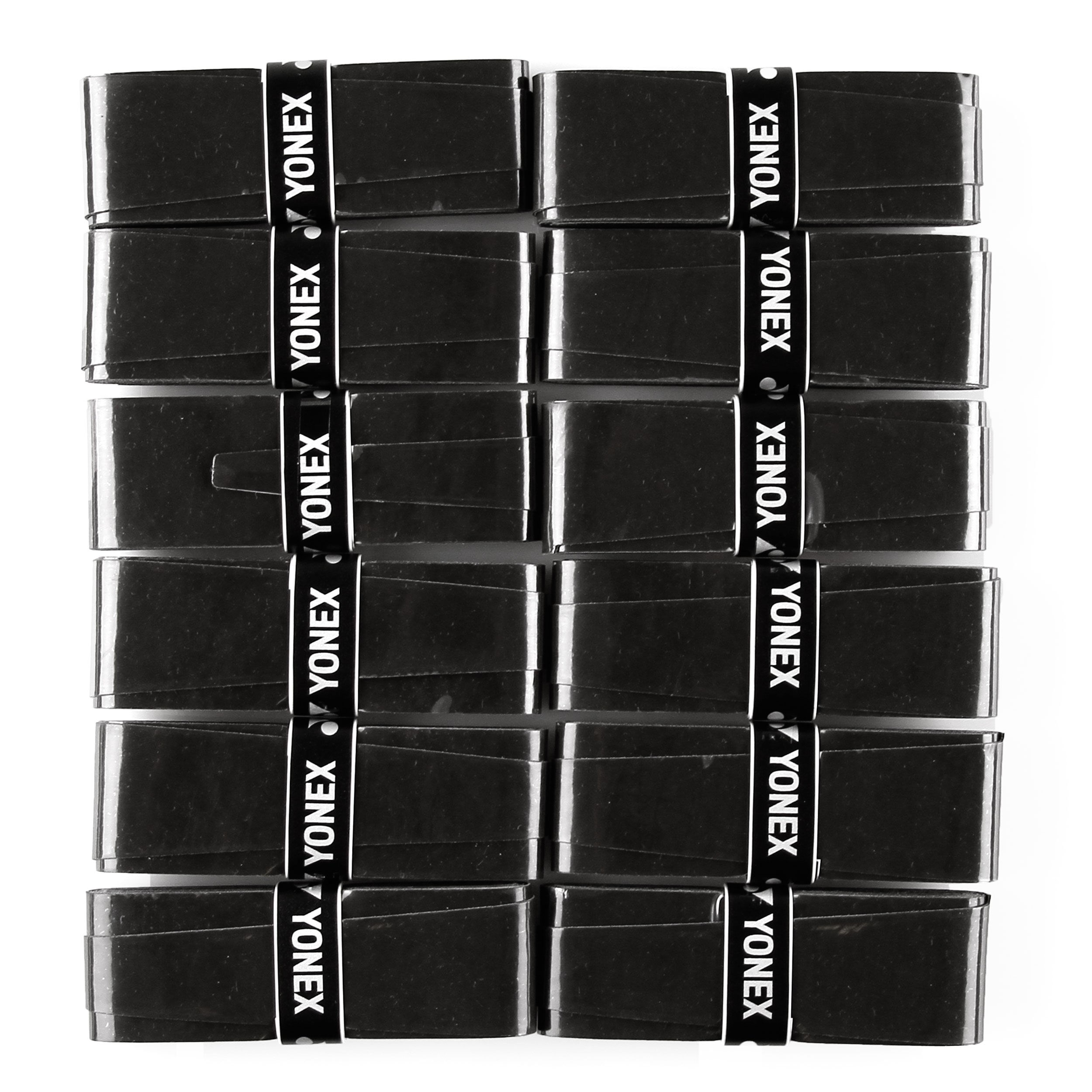 Raquete De Tênis Overgrip Yonex Super Grap, Pacote Com 12 Unidades, Preta