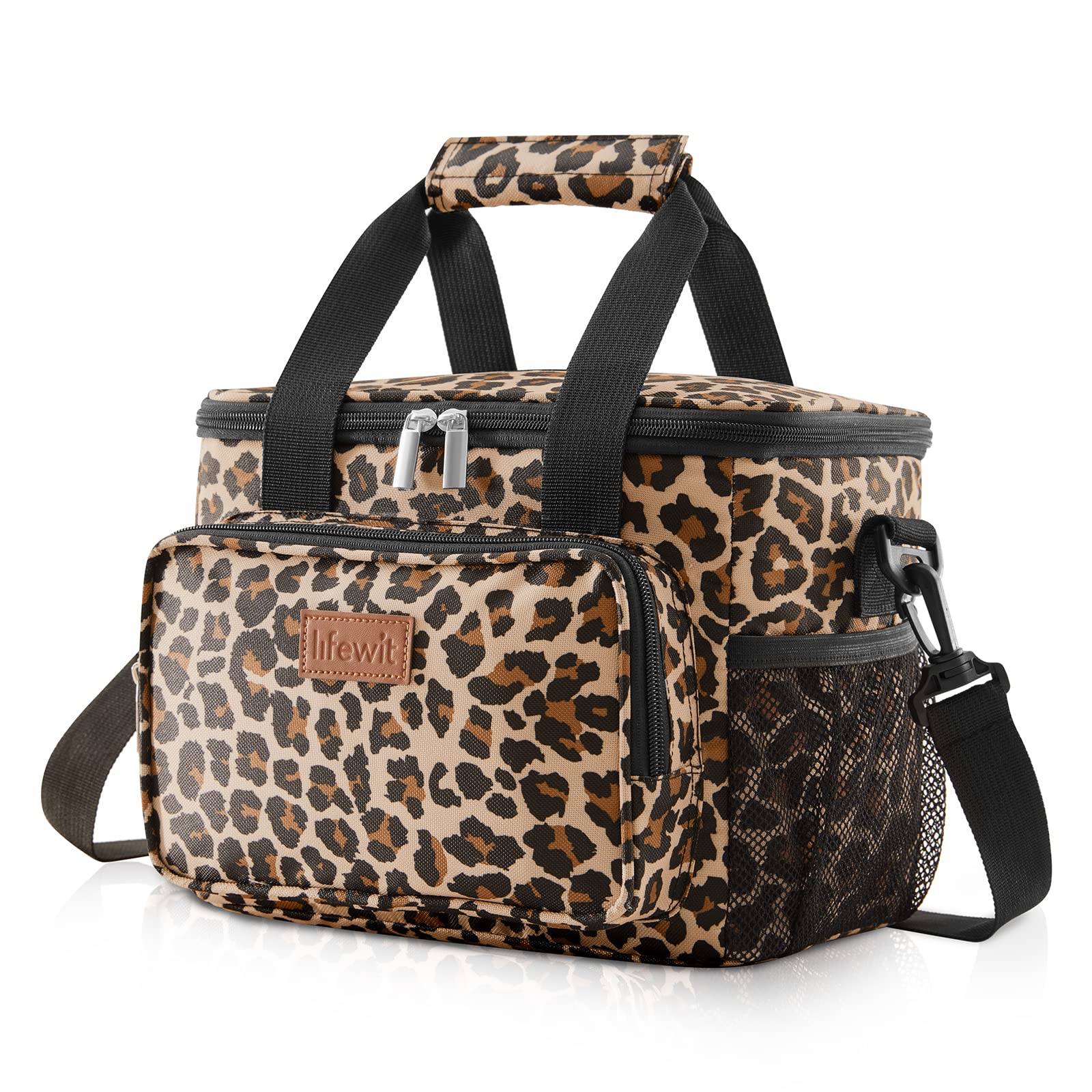 Lancheira Lifewit Large Isolated Cooler 9l Leopard 12-can
