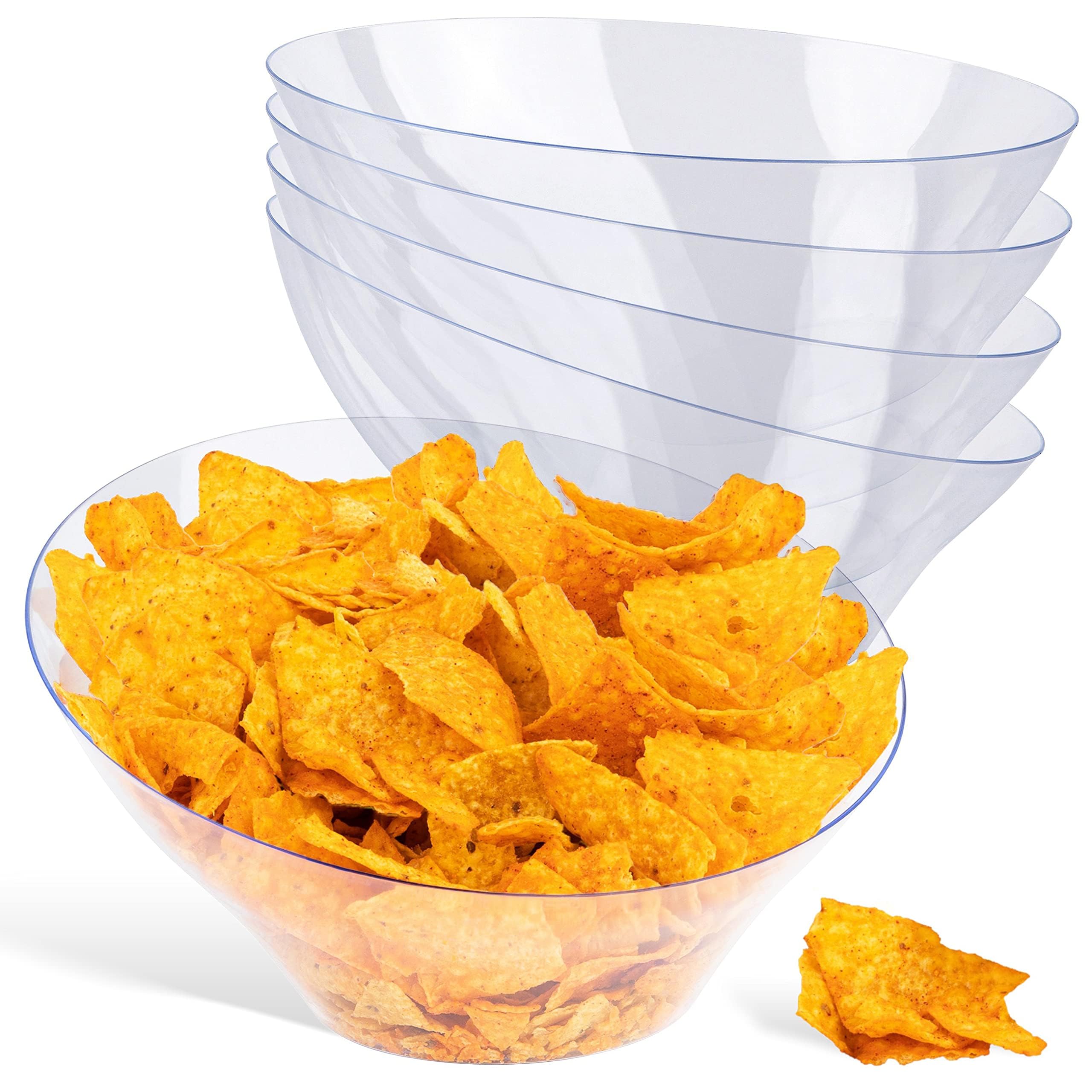 Taças De Servir Stock Your Home De Plástico Transparente De 1600 Ml (pacote Com 4)