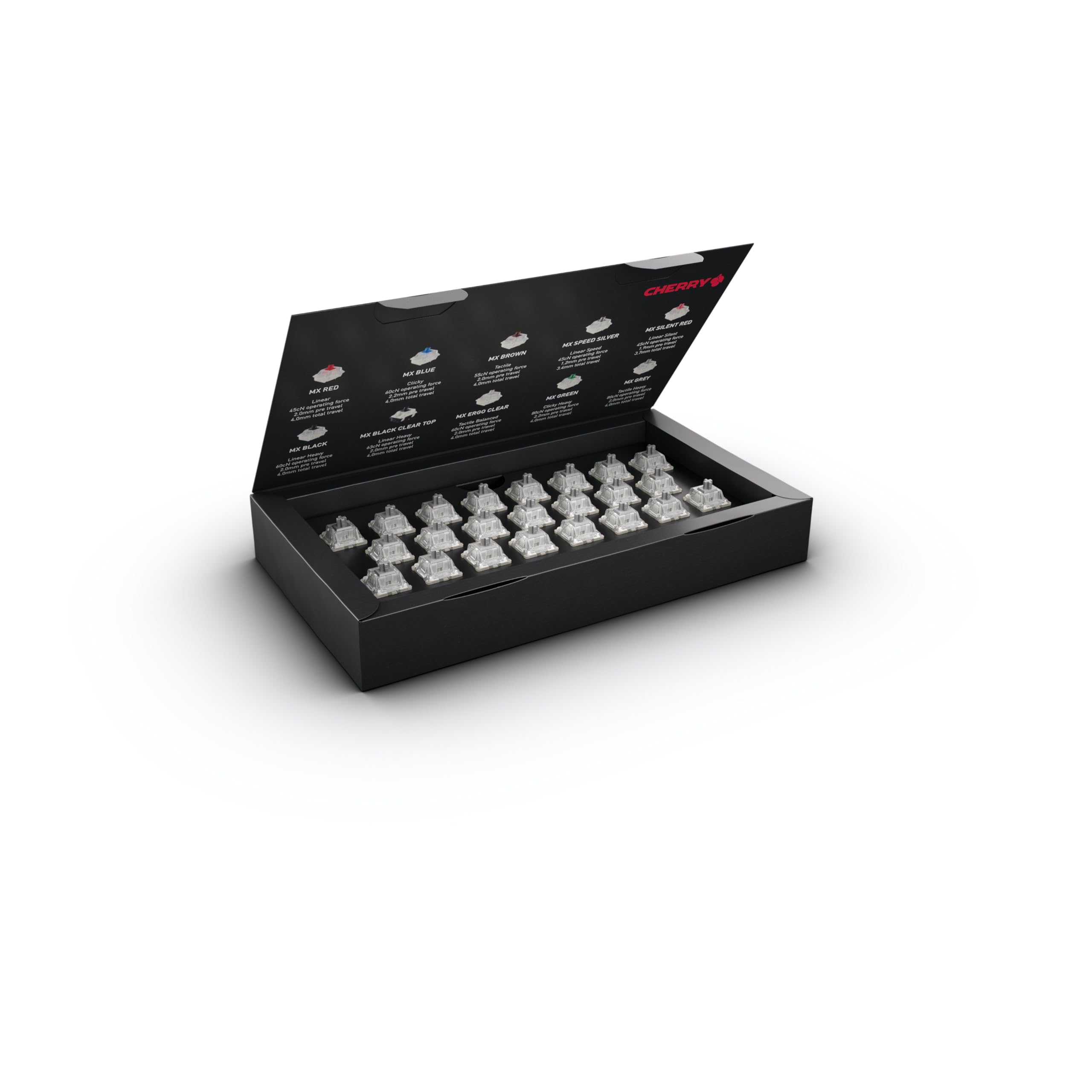 Kit De Interruptores Mecânicos De Teclado Cherry Mx Rgb Speed Silver