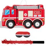 Caminhão De Bombeiros Piñata Aoriher Com Laço Suspenso Blindfold Bat &amp; Co