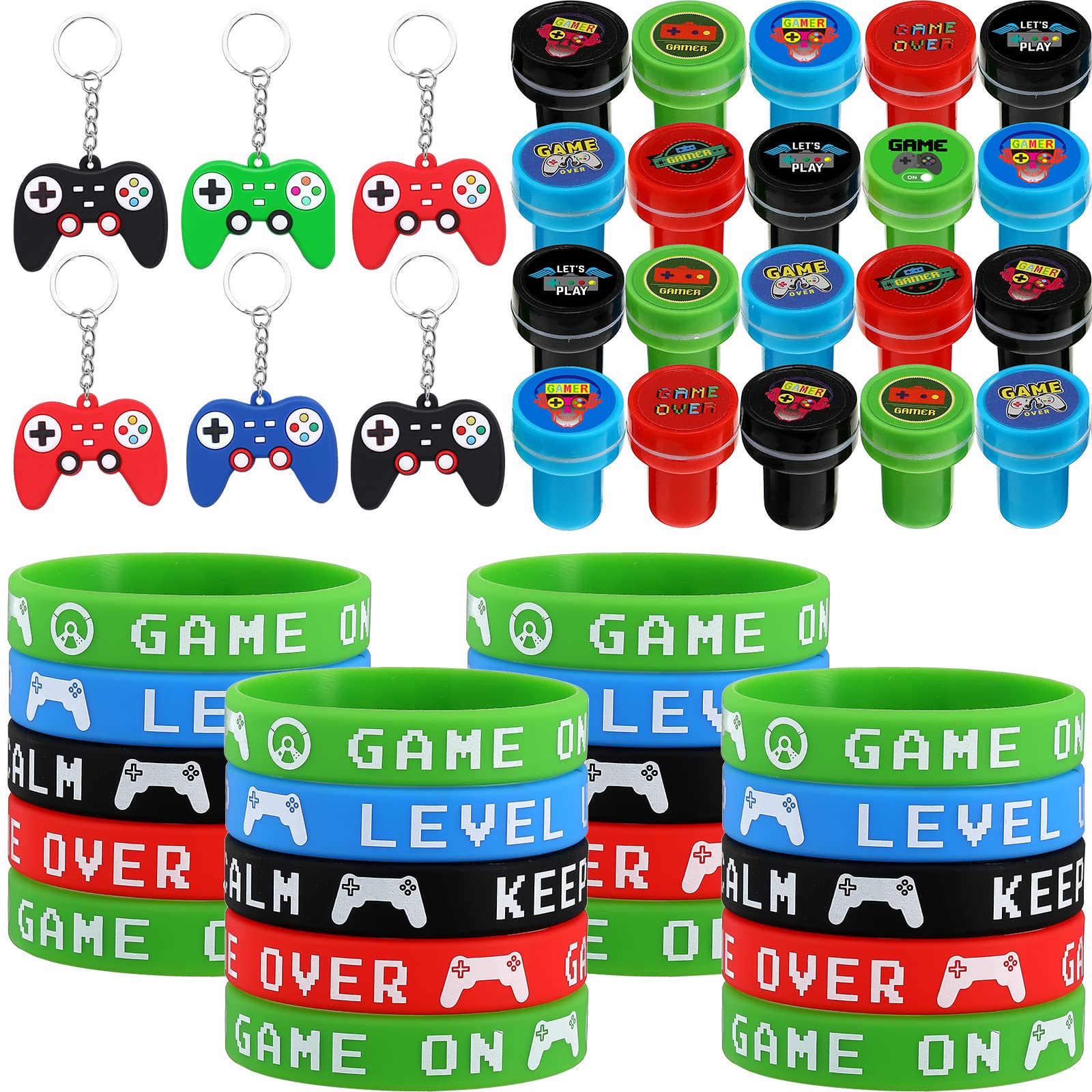 Conjunto De Lembrancinhas De Festa Aoriher, Videogame, 60 Peças Com Pulseiras