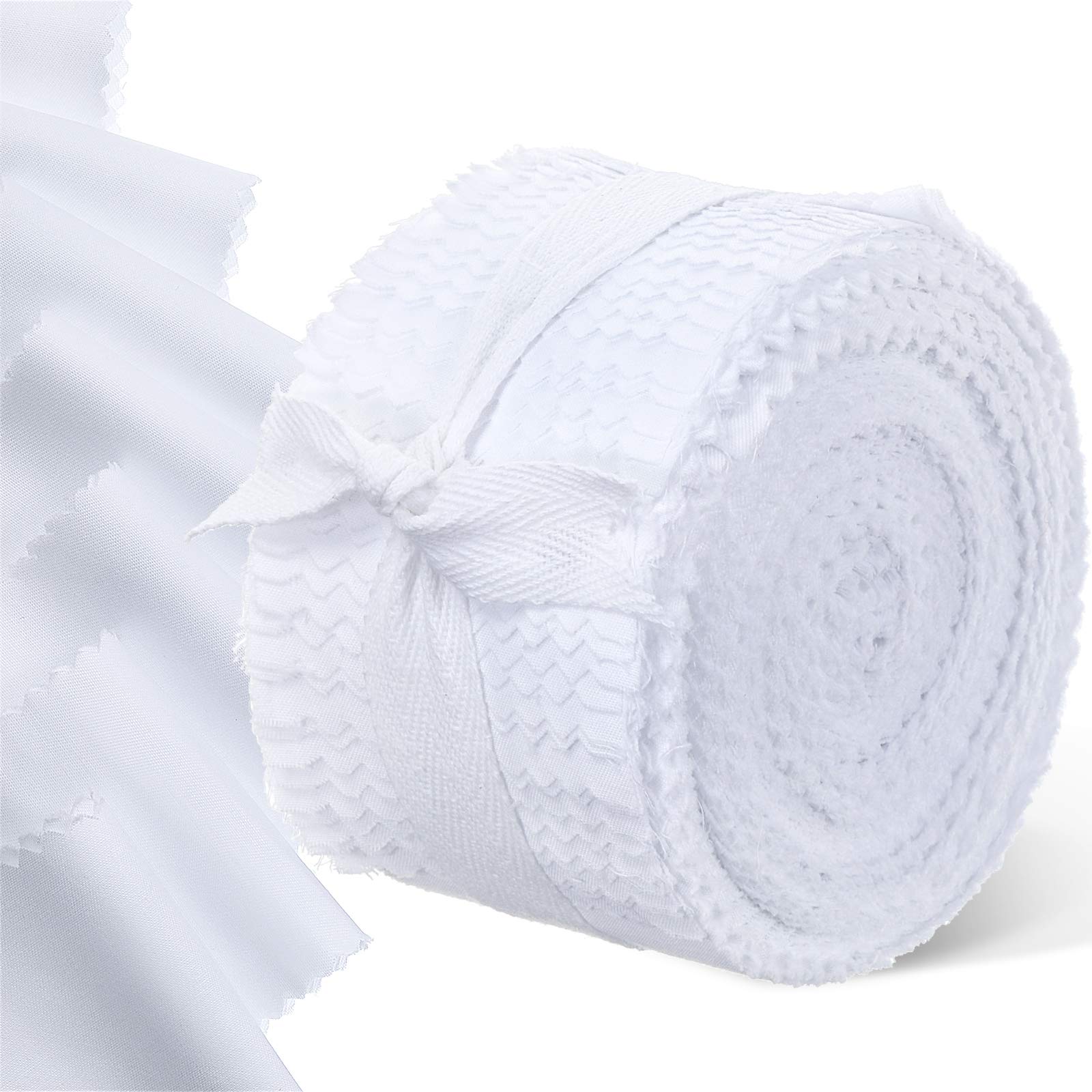 Tiras De Tecido Roll Boao Jelly, 40 Unidades, 6,35 X 112 Cm, Branco, Preto