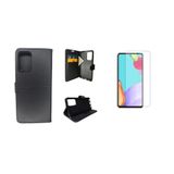 Capa Carteira Flip Antishock (PRETA) Porta Cartão P/ Samsung Galaxy A72 A72 5g + Película de Nano Gel