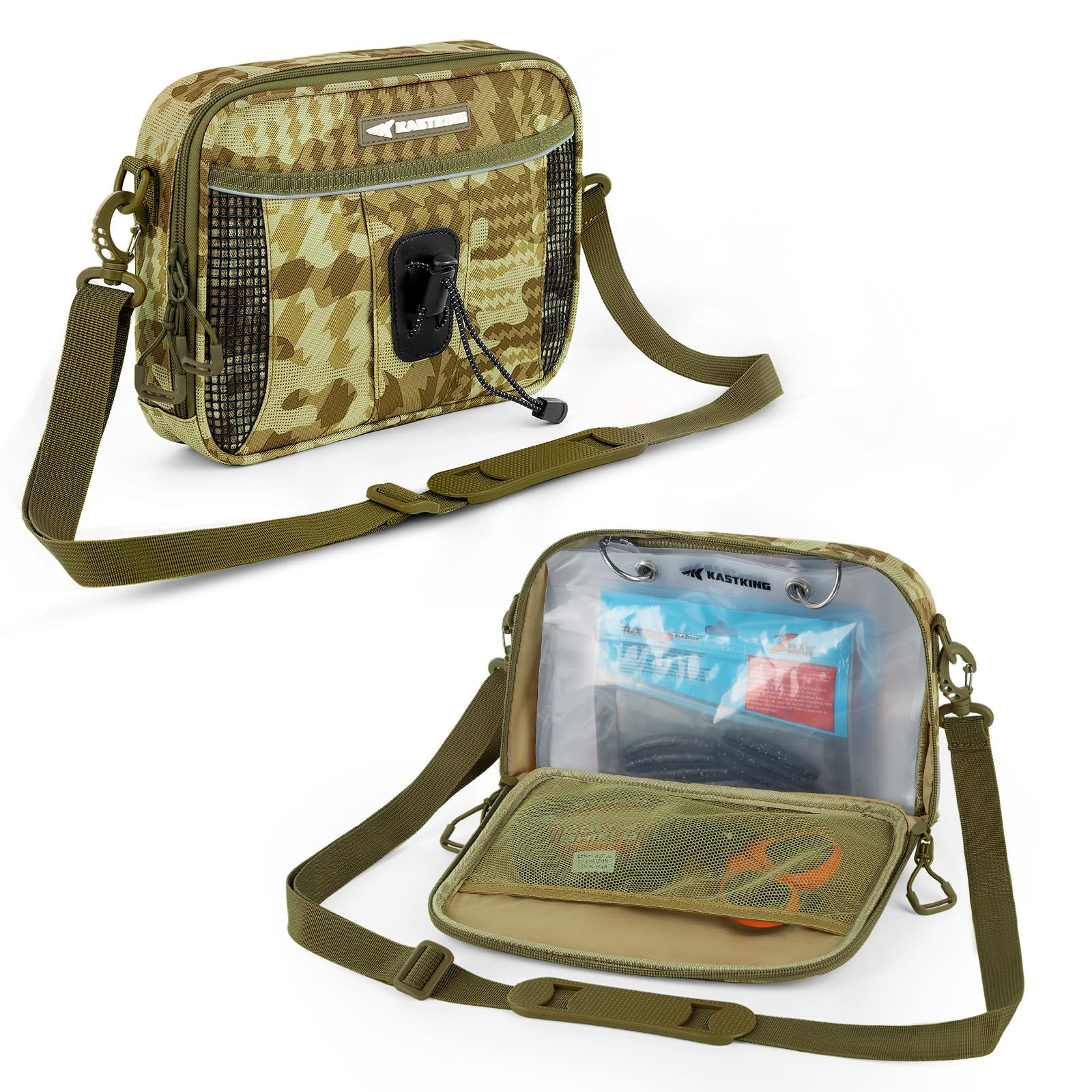 Bolsa Bait Binder Tackle Kastking Baitspace Com 6 Mangas Transparentes