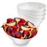 Taças De Servir Stock Your Home White Plastic 1600 Ml (pacote Com 4)