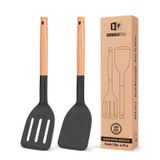 Espátula De Cozinha Bundlepro De Silicone Resistente Ao Calor, Conjunto De 2