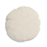 Almofada Bolacha Redonda Cookie 40x40 Cm Veludo 7 Decor Bege
