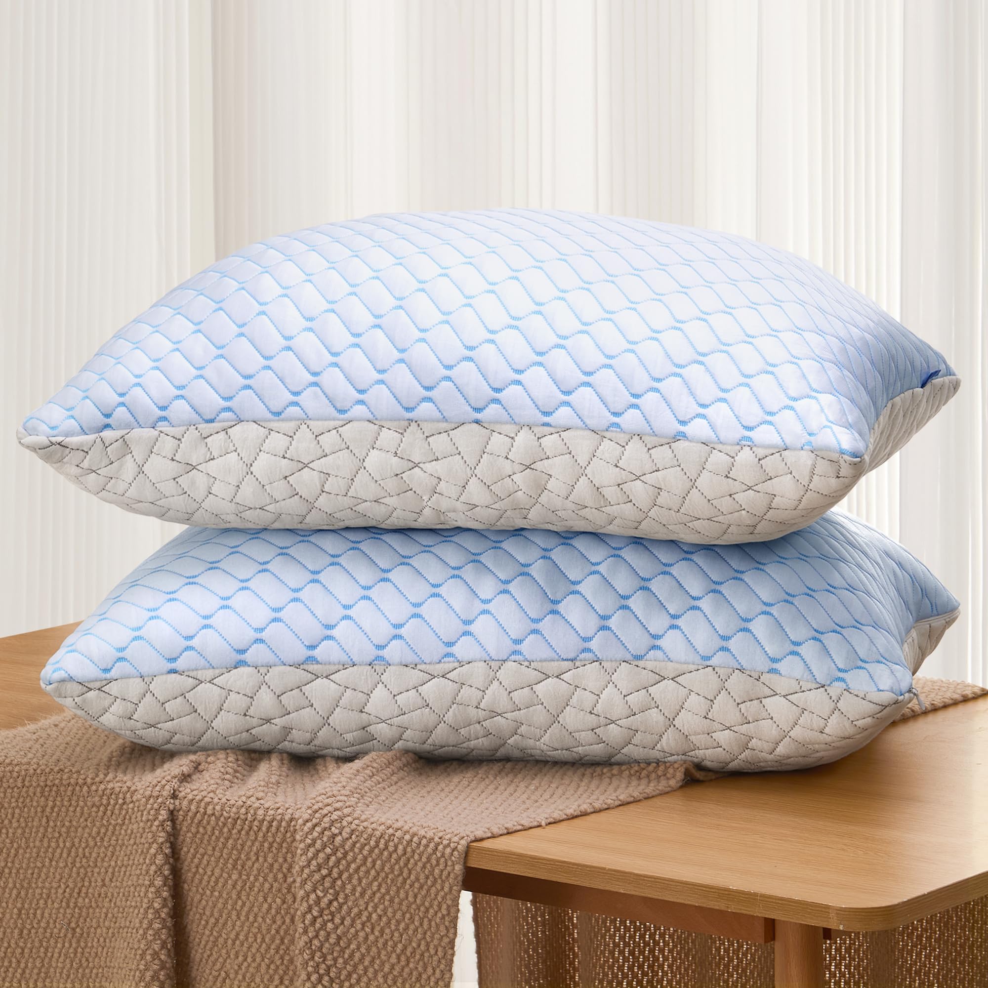 Conjunto Queen Size De Almofadas Puredown Com 2 Espumas Viscoelásticas Trituradas