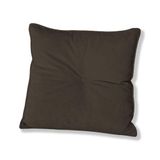 Almofada Quadrada Tina Com Botão Central 50x50 Cm Veludo 7 Decor Marrom