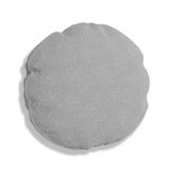 Almofada Bolacha Redonda Cookie 40x40 Cm Veludo 7 Decor Prata