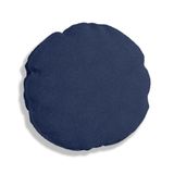 Almofada Bolacha Redonda Cookie 40x40 Cm Veludo 7 Decor Azul Marinho