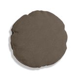 Almofada Bolacha Redonda Cookie 40x40 Cm Veludo 7 Decor Marrom