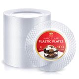 Pratos De Sobremesa Stock Your Home Premium De Plástico Transparente De 15 Cm (1)