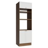 Torre Quente 70 Cm 3 Portas Rustic/branco Vik Madesa Rustic/branco