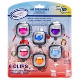 Purificador De Ar Para Carro Air Jungles Clip, Pacote Variado De 6 Quilates E 4 Ml