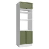 Torre Quente 70 Cm 3 Portas Branco/verde Vik Madesa Branco/verde