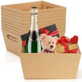 Cesta De Presentes Deayou Kraft Brown Paper 2,27 Kg, Capacidade Para 10 Unidades