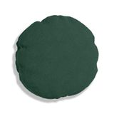 Almofada Bolacha Redonda Cookie 40x40 Cm Veludo 7 Decor Verde Escuro