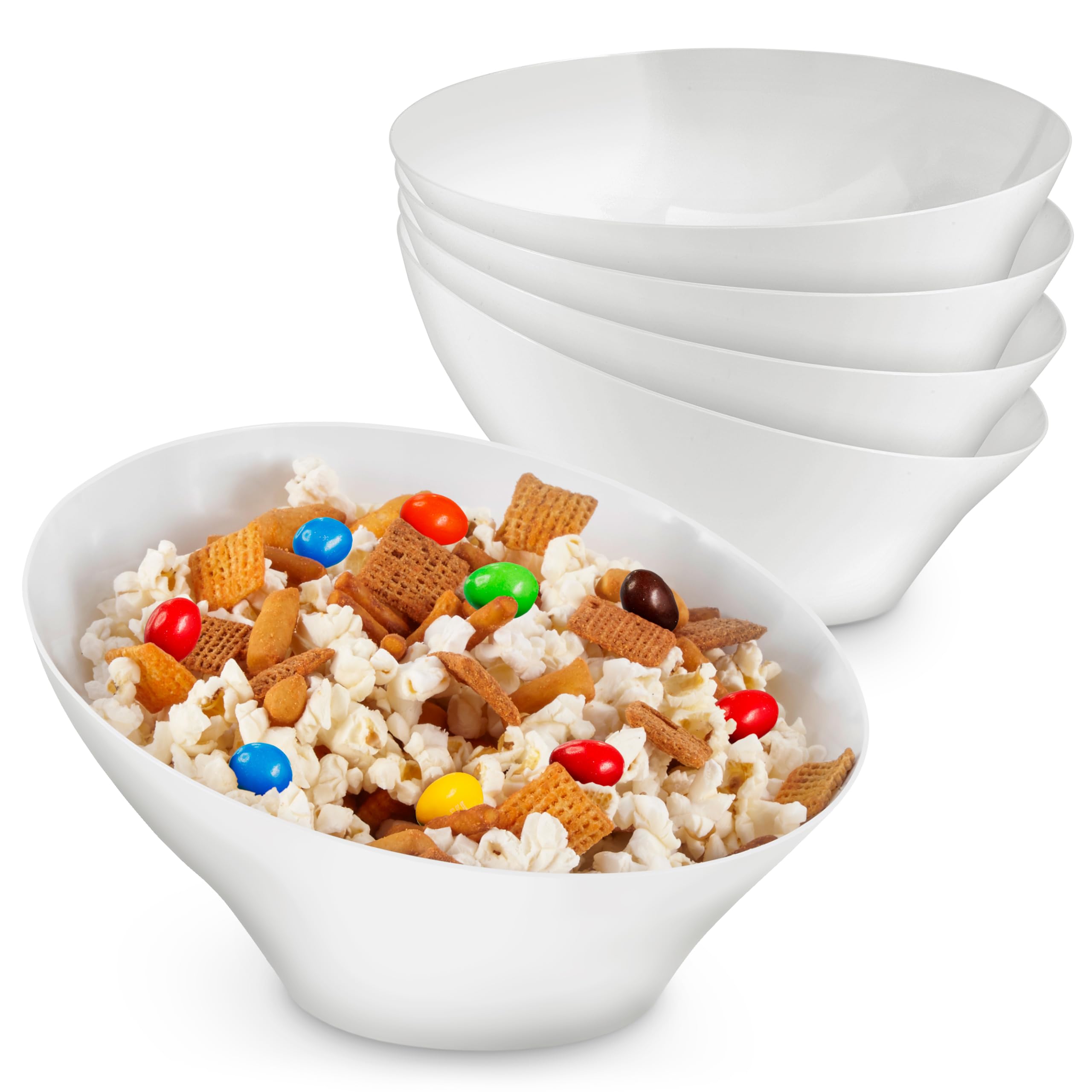 Taças De Servir Stock Your Home White Plastic 600 Ml (pacote Com 4)