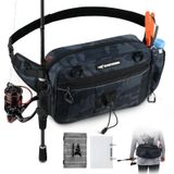 Bolsa De Cintura Kastking Baitspace Impermeável Com Suporte De Haste Blue Camo