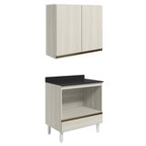 Armario Aereo Balcao Forno 80cm Mdf Kali Bianco Toq Bianco Toq Nicioli