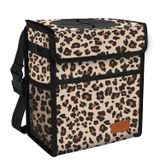 Lata De Lixo De Carro Com Estampa De Leopardo Femuar Com Tampa, Bolsa Impermeável