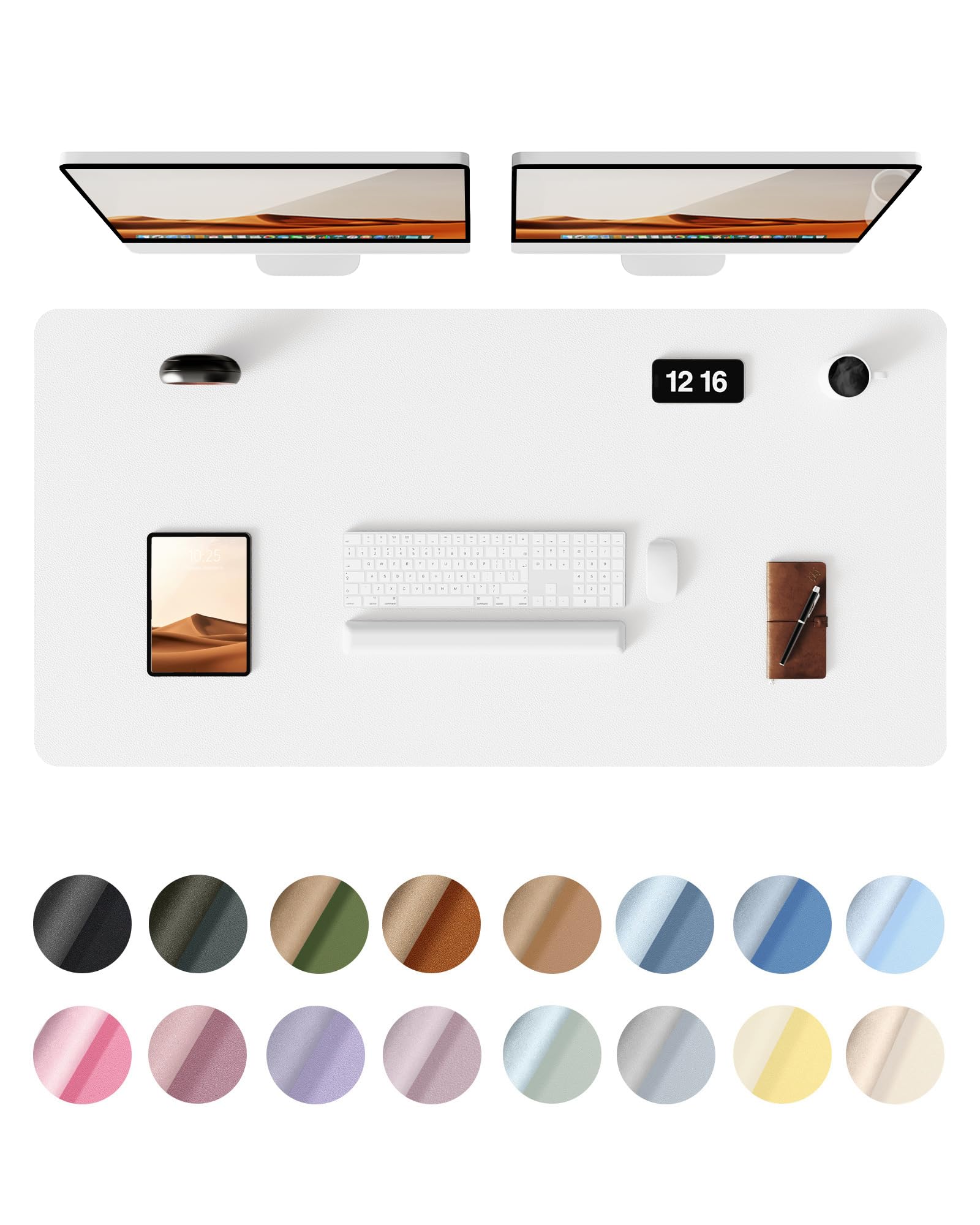 Protetor De Mesa Ysagi Leather Impermeável 120x60cm Branco