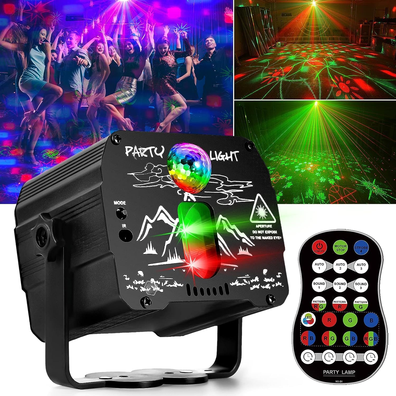 Luzes De Dj De Festa: Um Total De Led Atf70 Rgb Com Controle Remoto