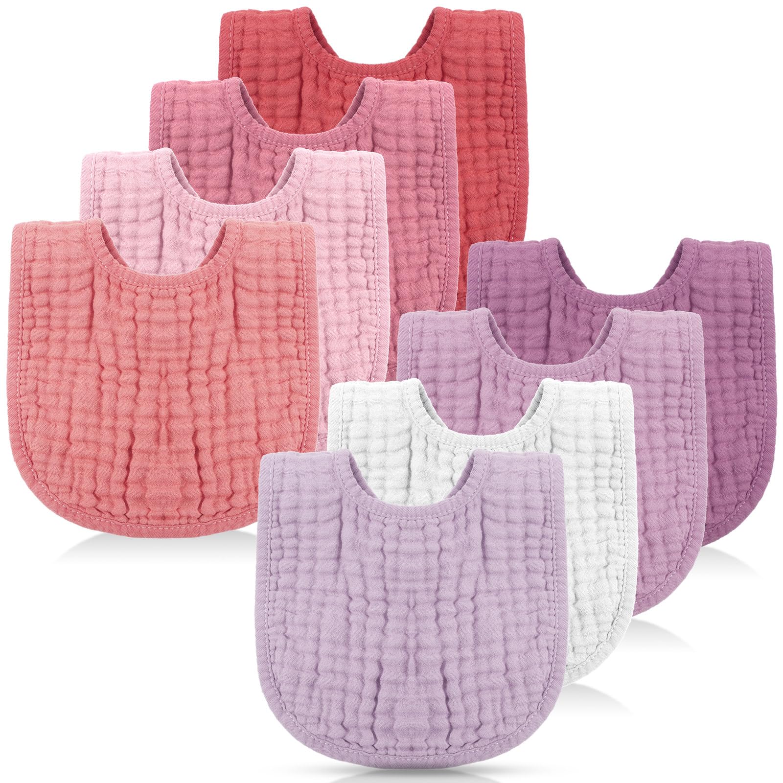 Babadores De Musselina Para Bebês Frienda, 8 Peças De Babadores De Bandana De Algodão