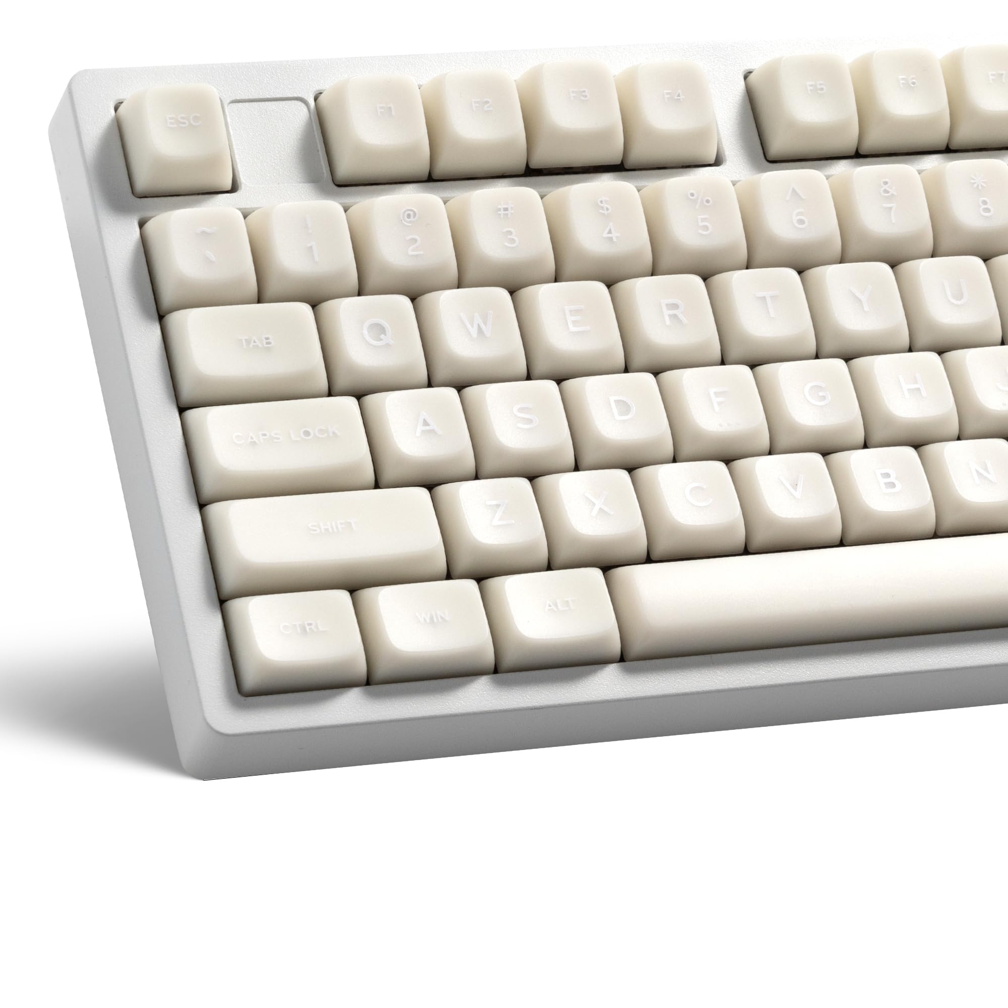 Conjunto De Teclas Gmkwtl Xvx White Jade Double Shot Pbt 132