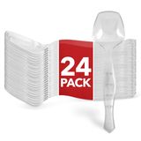 Utensílios De Servir Descartáveis De Plástico Transparente 24 Unidades Stock Your H