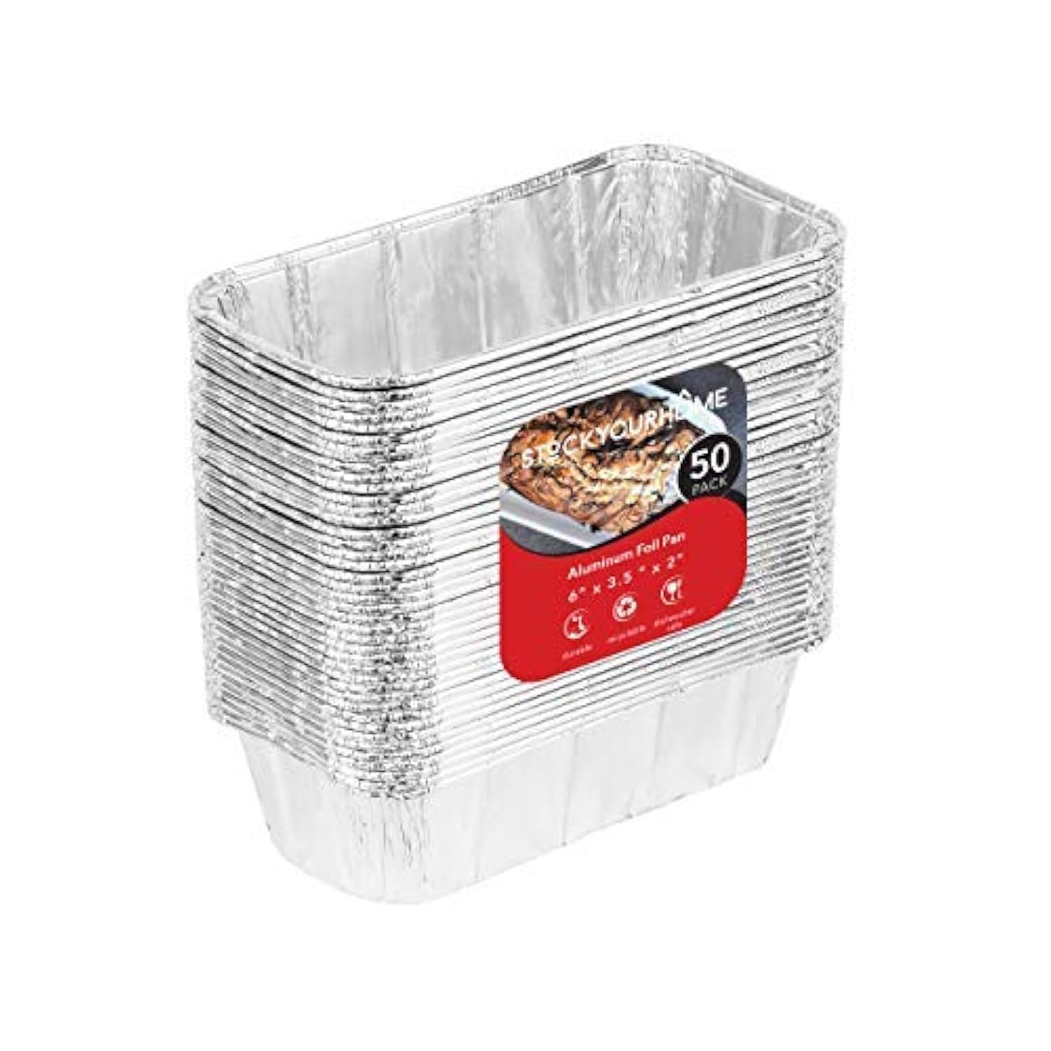 Mini Loaf Pans Stock Your Home Alumínio De 1 Kg (pacote Com 50)