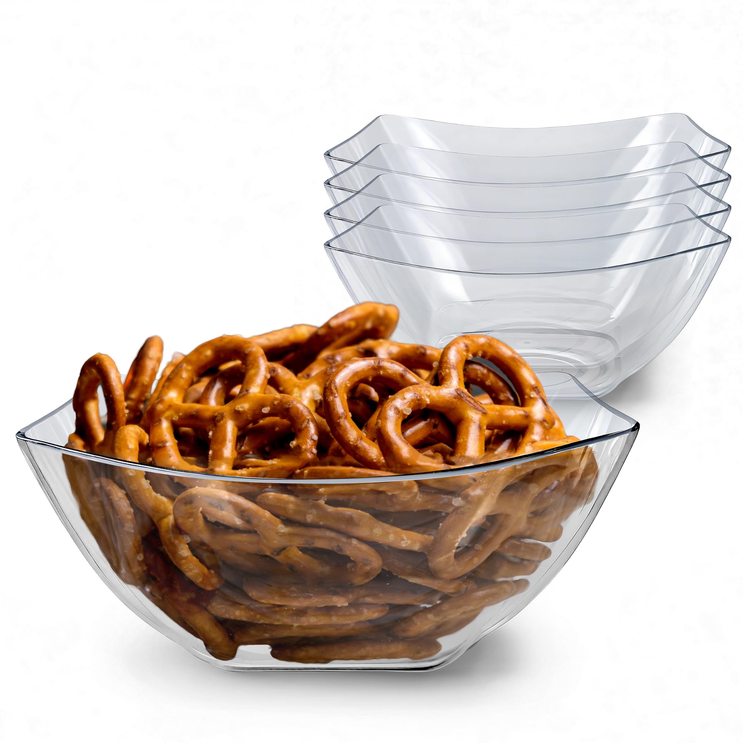 Taças De Servir Stock Your Home De Plástico Transparente De 950 Ml (pacote Com 4)