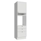 Torre Quente 60 Cm 1 Porta 3 Gavetas Branco Vik Madesa Branco