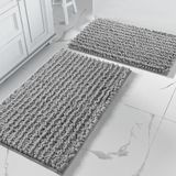 Conjunto De Tapetes De Banheiro Yimobra Luxury Chenille Shaggy Bath Carpet
