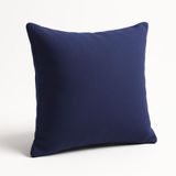 Almofada Decorativa 42cm Em Suede Fofinha Lisa Para Sofá Azul Marinho